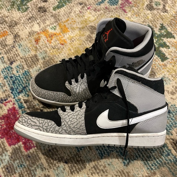 Nike Air Jordan 1 mid SE elephant men’s 10 - Picture 2 of 6